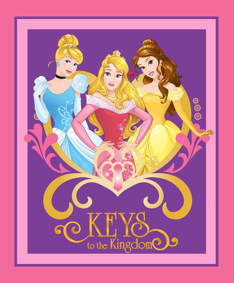 Disney Princess Power collection 85101603P color 1 Princesses Panel 36 x 44