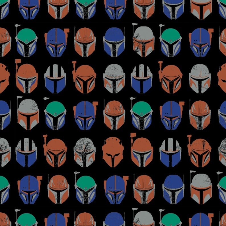 IN STOCK Star Wars Fabric Mandalorian Helmets in Black From | Etsy