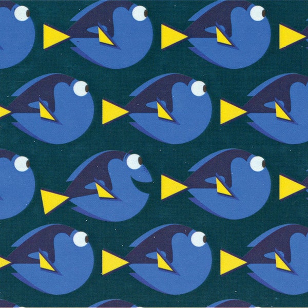 Disney Fabric Finding Dory Fabric Dot Dark Teal Pre-Cut Fat Quarter From Camelot