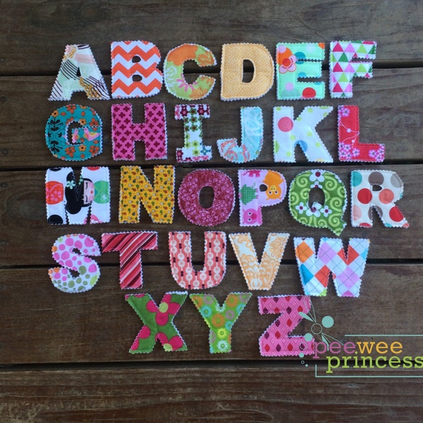 Fabric Letters Fabric Alphabet Letter Set  with Carrying Bag