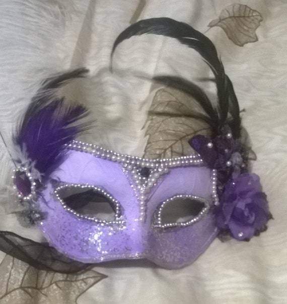 Lavender Purple Masquerade Mask Etsy