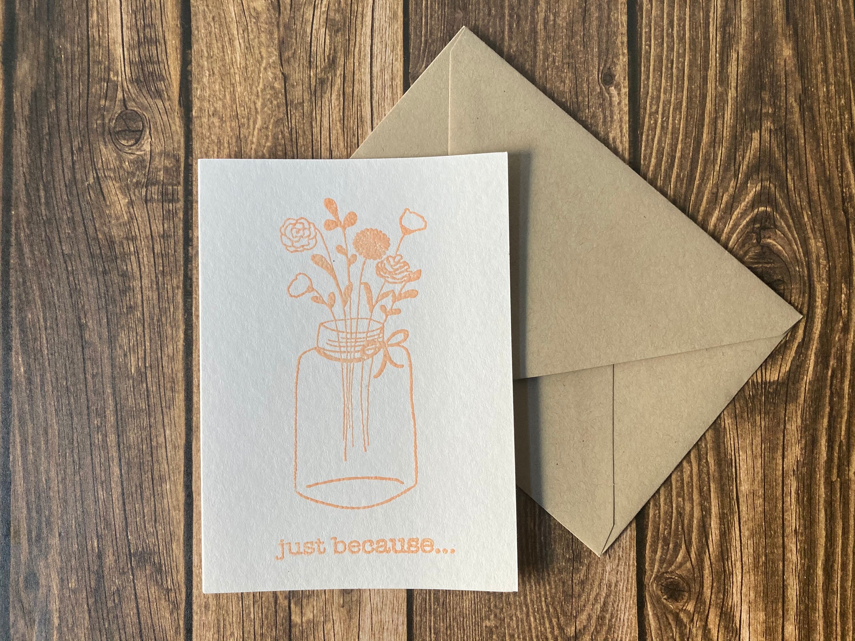 Flower Just Because Cards Just Because Cards Spring Card Etsy UK