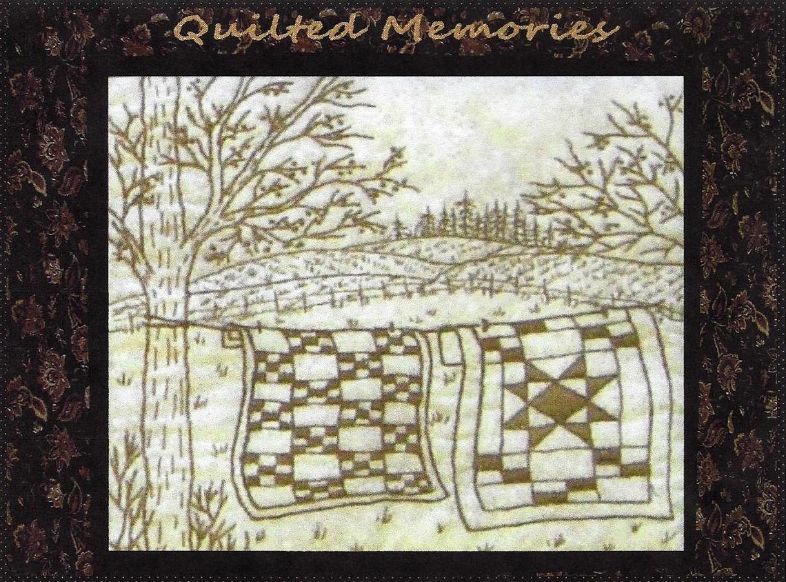 Quilted Memories Clothesline Quilts Redwork Hand Etsy