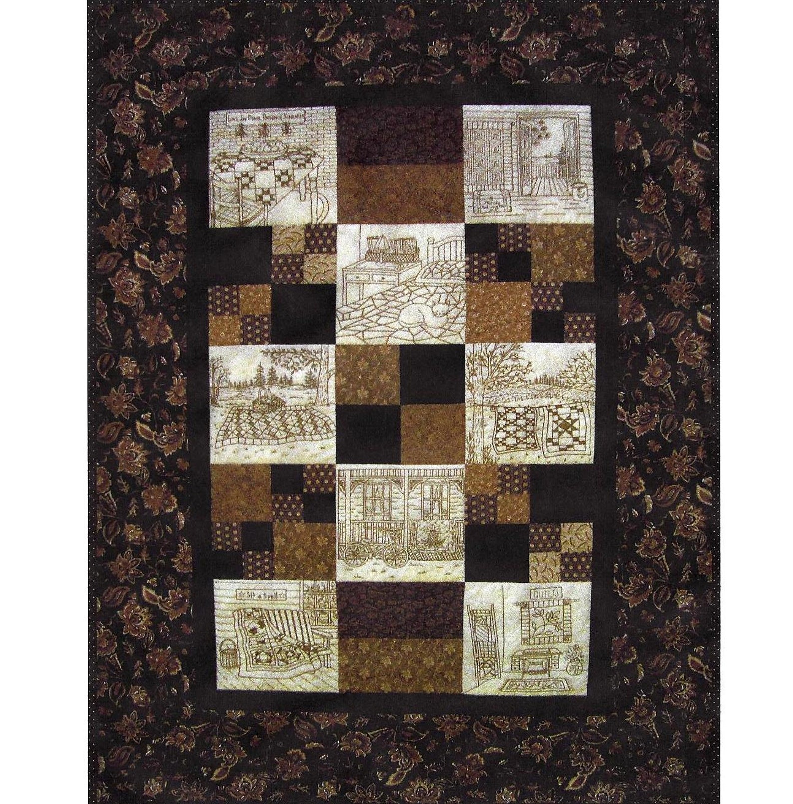 Quilted Memories Quilt Pattern 8 Hand Embroidery Blocks Etsy