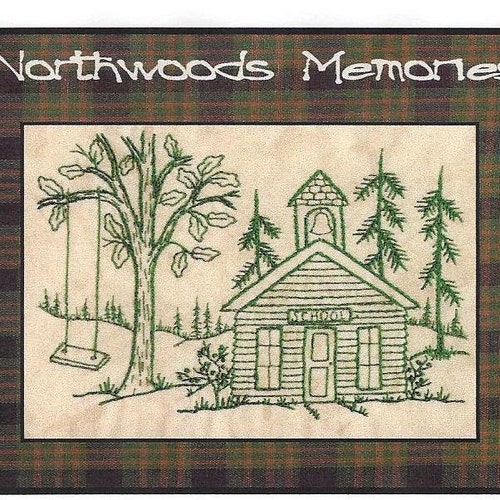 Northwoods Memories Loon Redwork Hand Embroidery Pattern by Etsy