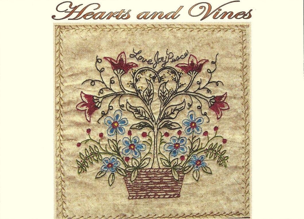 Hearts and Vines Lauren Hand Embroidery Pattern by Beth Etsy
