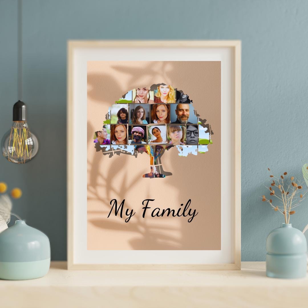 Family Tree Canva Editable Frame Template - Etsy