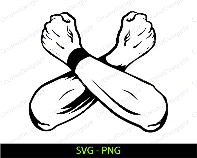 Cross Arms SVG Arms Crossed Gesture Silhouette Cameo Cricut Cutting