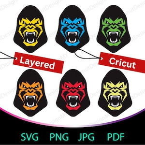 Gorilla svg, gorilla cricut, gorilla head svg, gorilla king kong, gorilla colour, cool animal svg, street svg, svg files for cricut