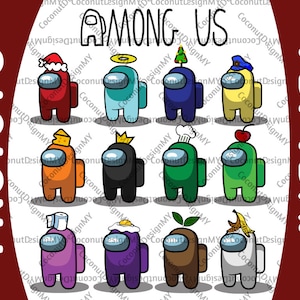 Among Us Vector, Among Us Hat Among Us Color Svg, Among Us Layered Svg, Among Us Logo, Among Us Cricut Svg, Svg Files for Cricut, Silhouette