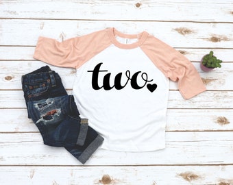 2 year old birthday girl shirt