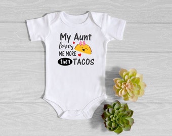Aunt Onesie My Aunt Loves Me More Than Margaritas Bodysuit Etsy