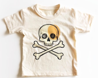 Skull and Crossbones Kids Shirt - Cute Punk Rock Skull Toddler Tee
