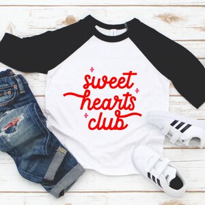 Sweehearts Club Valentines Day Shirt - Toddler Girl Valentines Day - Girl Valentines Shirt -  Kid Happy Valentines Day - Little Sweetheart