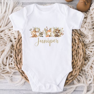 Little Adventures Await Baby ONESIES Brand Bodysuit Adventure Baby Bodysuit Outdoor Lover Pregnancy Reveal Woodland Animals Bodysuit Etsy UK