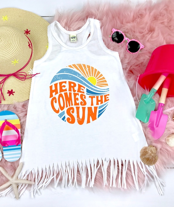 Here Come the Sun Fringe Beach Dress - Boho Bathing Suit Coverup - Toddler  Girl Gift - Hawaii Summer Vacation Dress - Beach Coverup - Etsy Canada