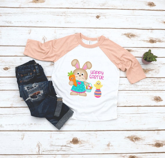 Girls Easter Shirt Happy Easter Ballerina Bunny Toddler Girl Raglan Cute Bunny Easter Top Girl Cute Easter Kids Gift for Girl Etsy Canada
