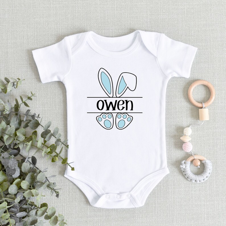 Baby Boy Easter Onesie® First Easter Baby Name Onesie® Boy Etsy