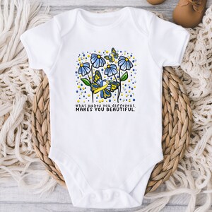 Autism Baby ONESIES® Brand Bodysuit - What Makes You Different Autism Day - Autism Baby Bodysuit - Autism Sibling - My Sibling is AuSome