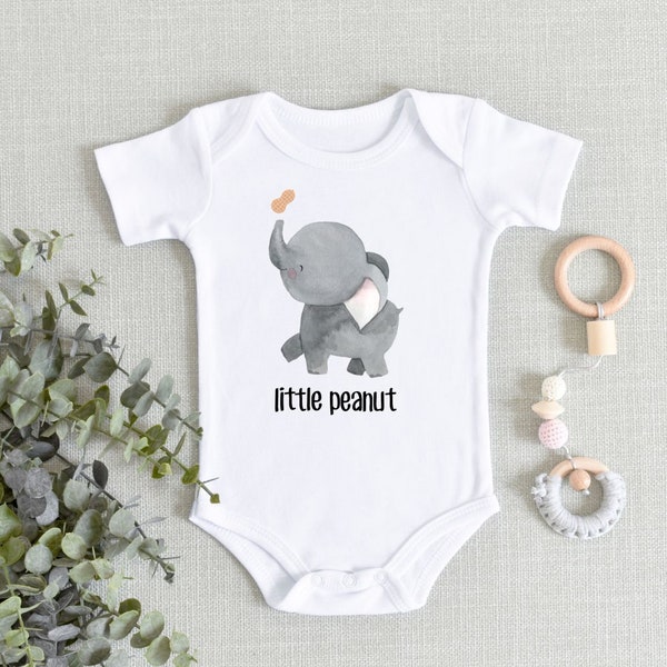 Little Peanut Baby Onesie® - Cute Baby Elephant Bodysuit - Mommys Little Peanut - Daddys Little Peanut - Baby Shower Gift