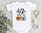 Half Way to One Months Birthday Baby ONESIES® Brand Bodysuit
