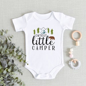 Cutest Little Camper Onesies® Bodysuit -  Future Camping Buddy - Baby Camping bodysuit Baby Shower gift - Newest Member of the Camping Crew