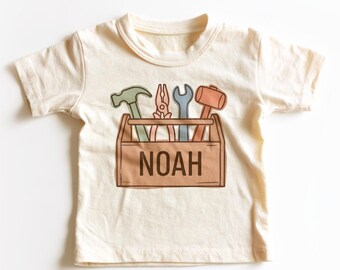 Personalized Toolbox Kids Shirt - Custom Future Repairman Toddler Tee