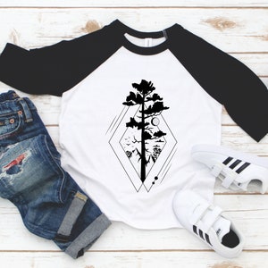 Nature Lover Toddler Boy Shirt - Adventure Awaits Tee - Tree Hugger Raglan - Hiking Shirt - Camping tee - Hiking Tee - Outdoor Lover
