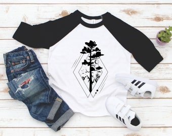 Nature Lover Toddler Boy Shirt - Adventure Awaits Tee - Tree Hugger Raglan - Hiking Shirt - Camping tee - Hiking Tee - Outdoor Lover