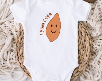 I Yam Cute Baby ONESIE® - Cute Vegetable Plant Bodysuit - Locally Grown Farm Baby - Baby Shower Gift - New Baby Gift - Funny Baby Boy Girl