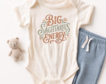 Big Sagittarius Energy Baby ONESIE® - Cute Astrology Zodiac Sign Bodysuit