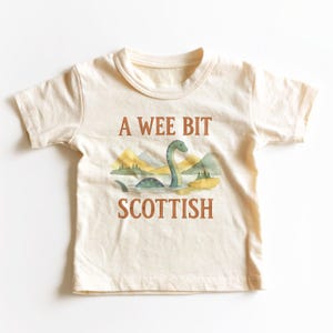 A Wee Bit Scottish Kids Shirt - Cute Loch Ness Monster Toddler Tee image 1