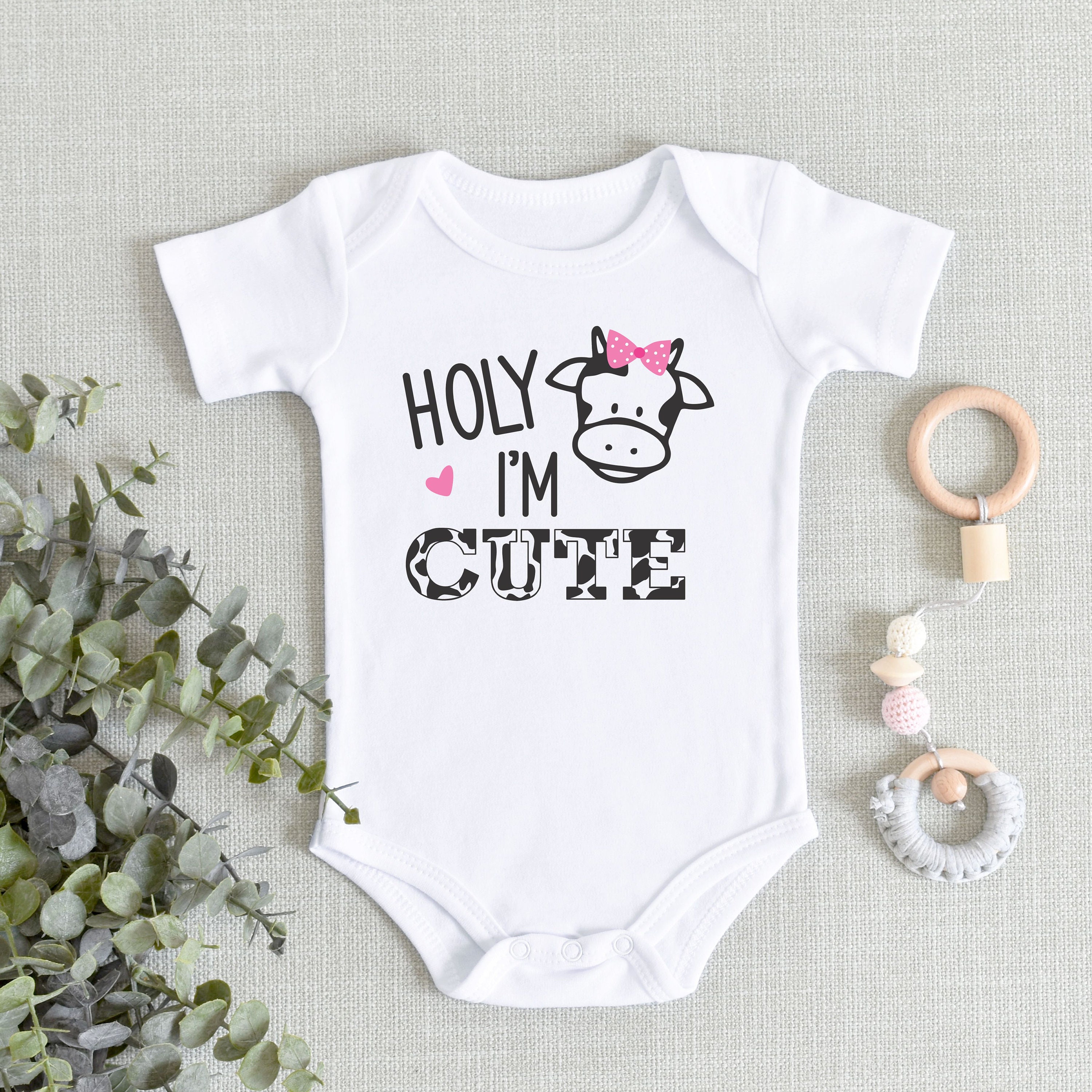 Holy Cow I'm Cute Baby Girl Onesie® Cow Baby Bodysuit - Etsy Holy Cow I'm Cute Baby Girl Onesie® Cow Baby Bodysuit - Etsy