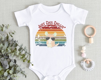Just Chinchillin Baby Onesie® - Cute Chinchilla Baby Bodysuit - Funny Baby Onesie® - Cute Animal Onesie® - Baby Shower Gift - Baby Girl Gift