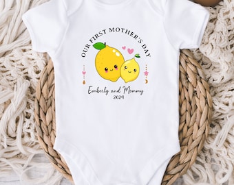First Mother's Day Baby Onesie® - Personalized Mother's Day Bodysuit - Custom Mother's Day Gift - Baby Girl Onesie® - First Mommy's Day