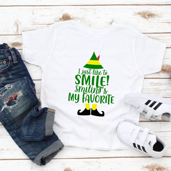 T-Shirt Femme 'I Just Like Smiling' Noël - Col En V, Manches Longues - Pyjama Ou Tenue Décontractée