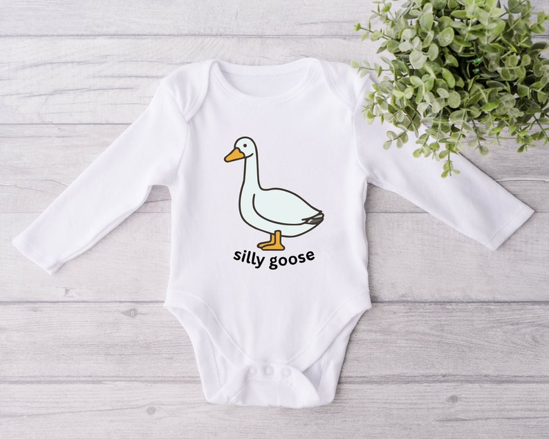 Silly Goose Baby Onesie® Funny Goose Baby Bodysuit Cute Etsy