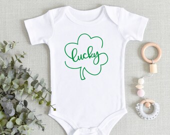 Little Lucky Clover Onesie® - St. Patrick's Day Baby Onesie® - Lucky Shamrock Cute Baby Bodysuit - Cute Lucky Irish Baby Onesie®