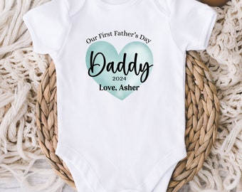 I Love My Daddy Baby Onesie® - Personalized Our 1st Fathers Day Baby Bodysuit - Happy Father's Day 2024 - Fathers Day Gift - Boy Fathers Day