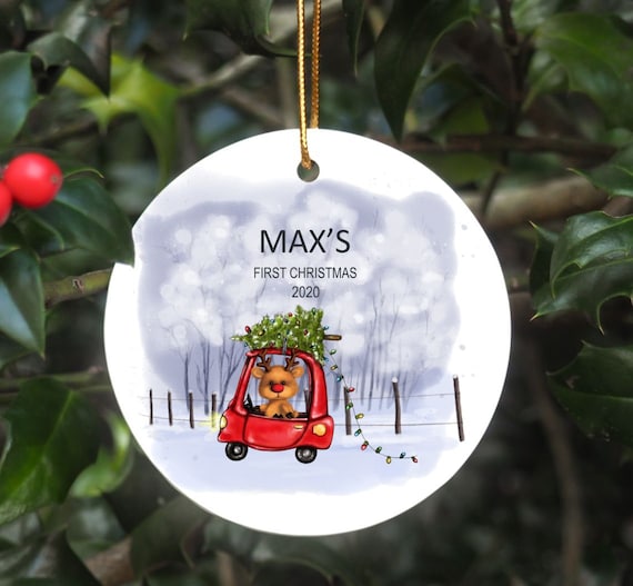 Baby's First Christmas Ornament Personalized First Christmas Car - Main Image