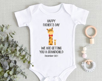 Grandpa Pregnancy Announcement Onesies® Bodysuit - Happy Fathers Day Baby Announcement - Pregnancy Reveal Grandfather - New Grandpa Announce
