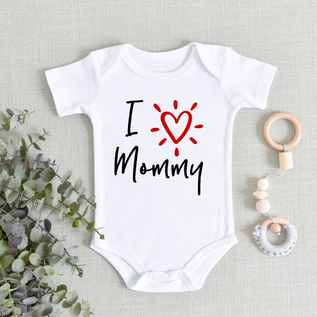 I Love Mommy Baby Onesie® Mommy Baby Bodysuit Cute I Love - Etsy