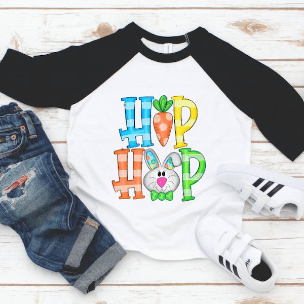 Boy Easter Shirt - Hip Hop Easter Bunny Raglan - Easter Tee Toddler Boy - Funny Easter Shirt Boy - Toddler Easter bunny shirt