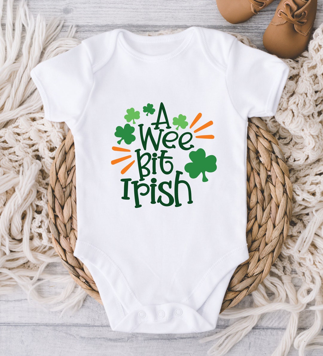 A Wee Bit Irish Onesie® St. Patrick's Day Baby Onesie® Funny A Wee Bit