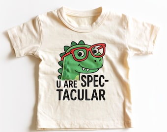 U Are Spectacular Dinosaur Kids Shirt - Funny Glasses Dino Toddler Tee