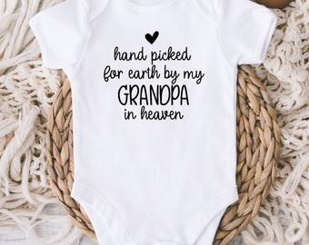 Hand Picked For Earth By My Grandma Grandpa In Heaven Summer Winter Long Sleeve T-Shirt
