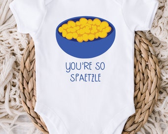 You're So Spaetzle Baby ONESIES® Brand Bodysuit - German Foodie Bodysuit - Little Dumpling - Vegan Baby Shower Gift - Valentines Funny Baby
