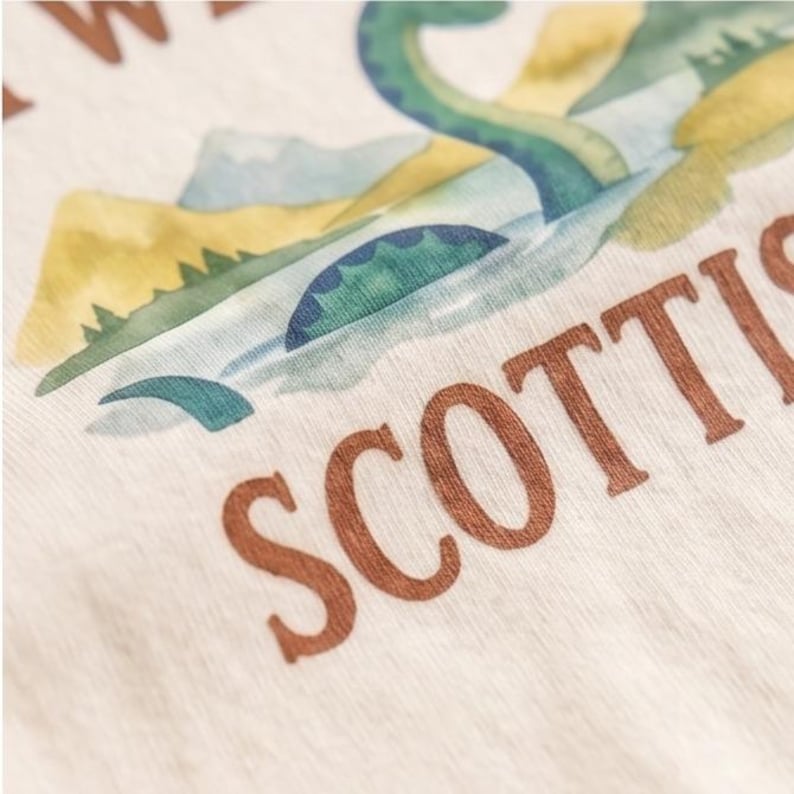 A Wee Bit Scottish Kids Shirt - Cute Loch Ness Monster Toddler Tee image 3