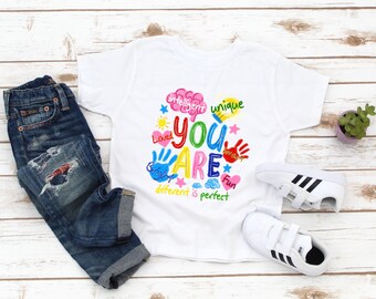 Autism Awareness Kids Shirt - You Are Perfect - Cute Autism Toddler Shirt - Inclusion Matters - It's Okay To Be Different - Neurodiversity