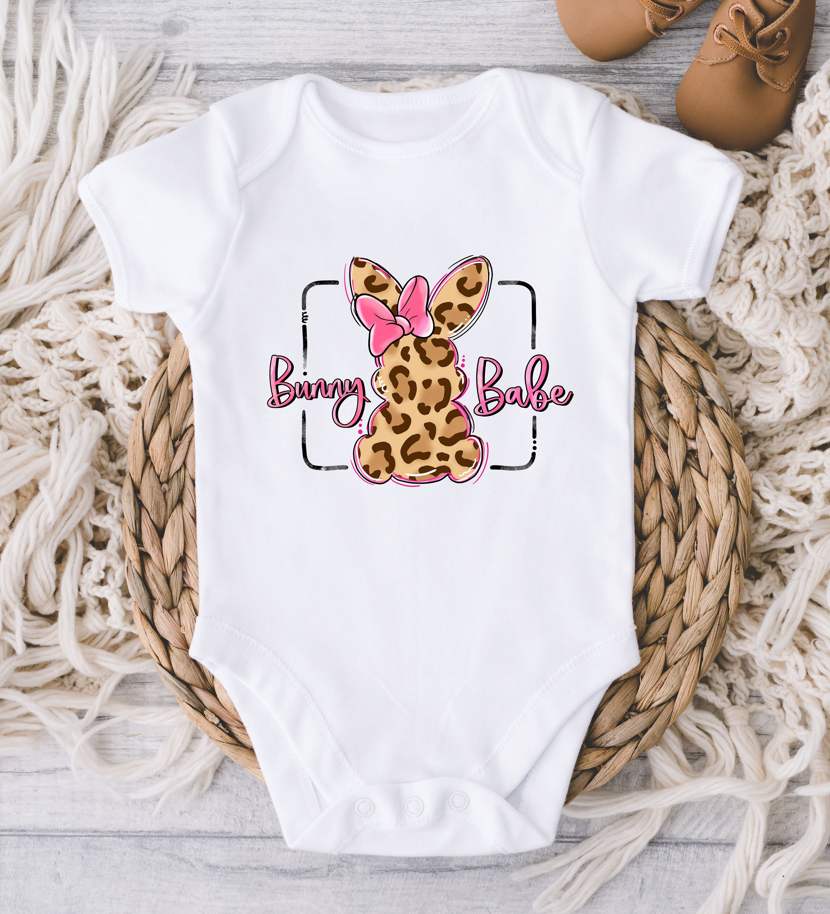 Bunny Babe Baby ONESIES® Brand Bodysuit - Girls Easter Baby Bodysuit - First Easter Baby Girl - Easter Bunny - Easter gift baby girl